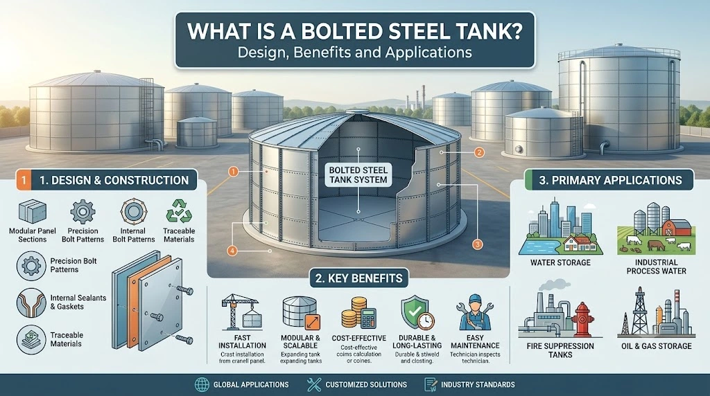 You are currently viewing What Is a Bolted Steel Tank? Design, Benefits and Applications
